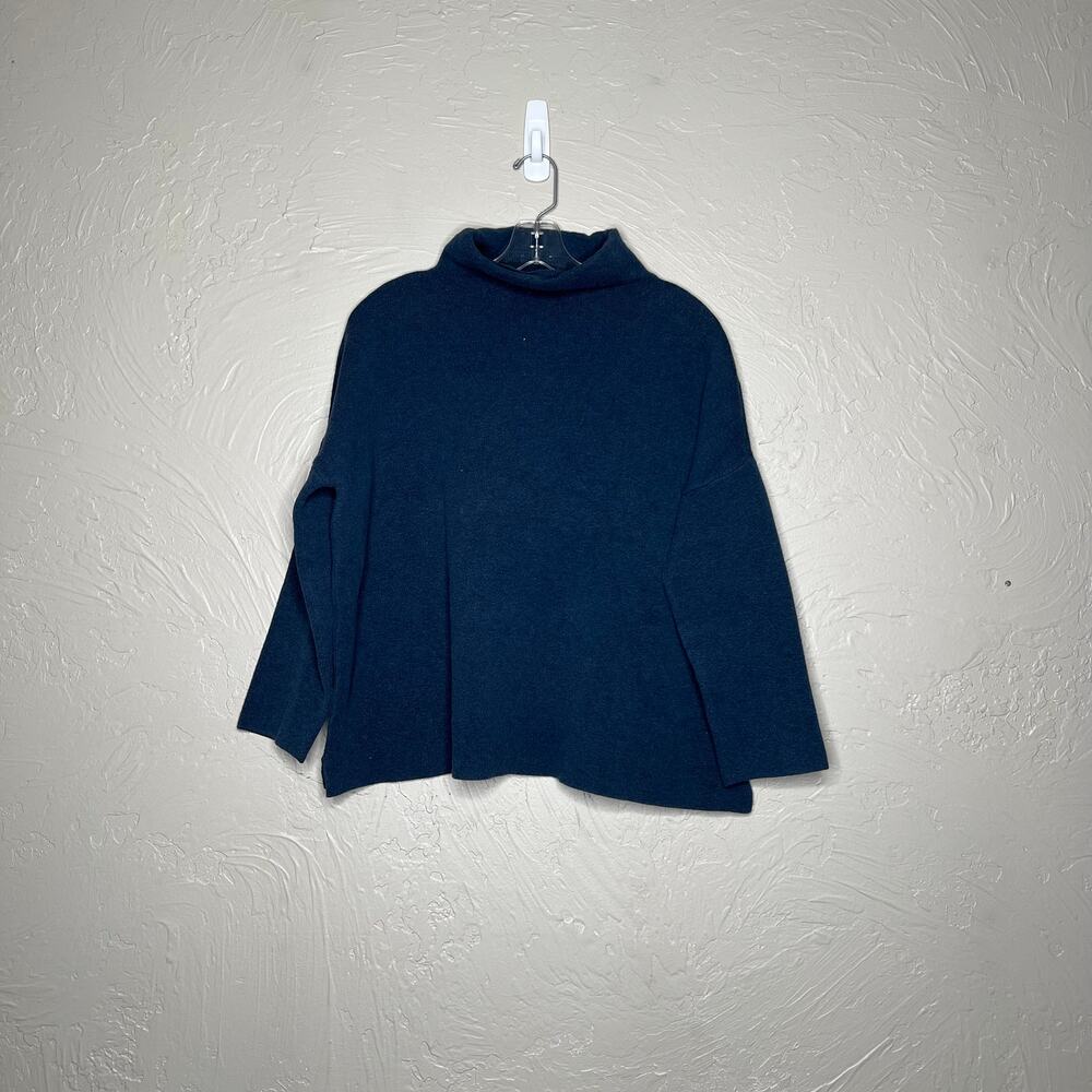 J. Jill Blue Mock Neck Sweater Size Medium